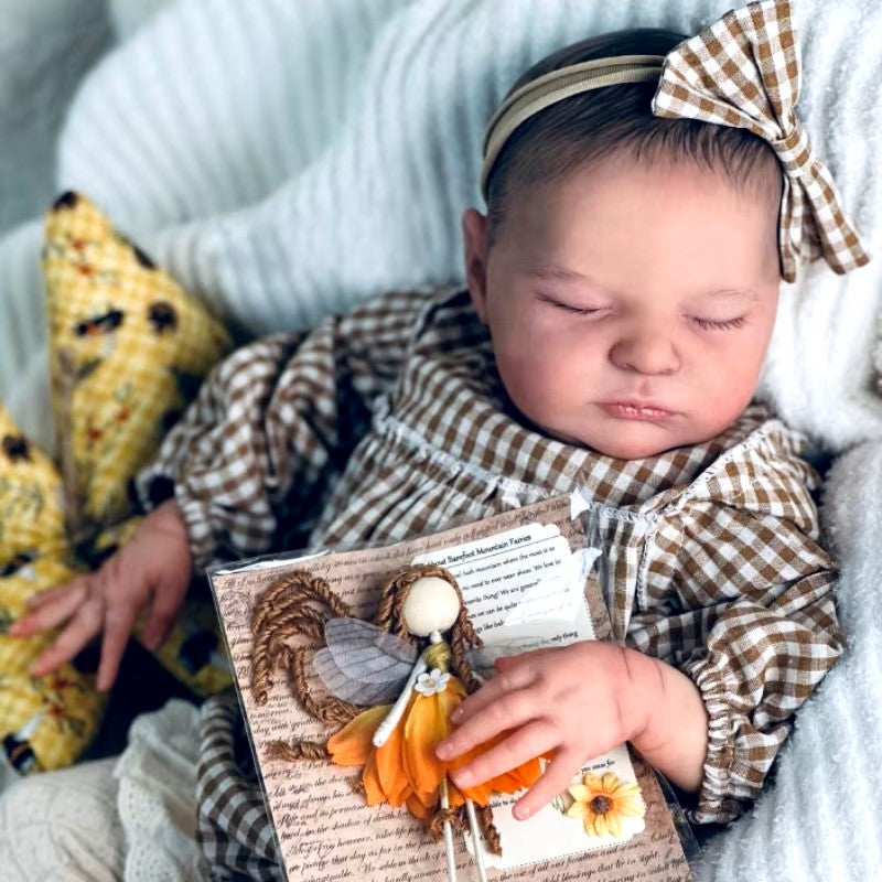 Laura Realistické Ready Made Reborn Baby Doll Ručně vyrobené zakořeněné vlasy