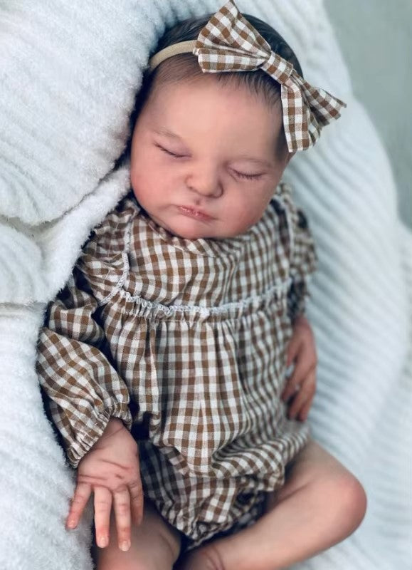 Laura Realistické Ready Made Reborn Baby Doll Ručně vyrobené zakořeněné vlasy