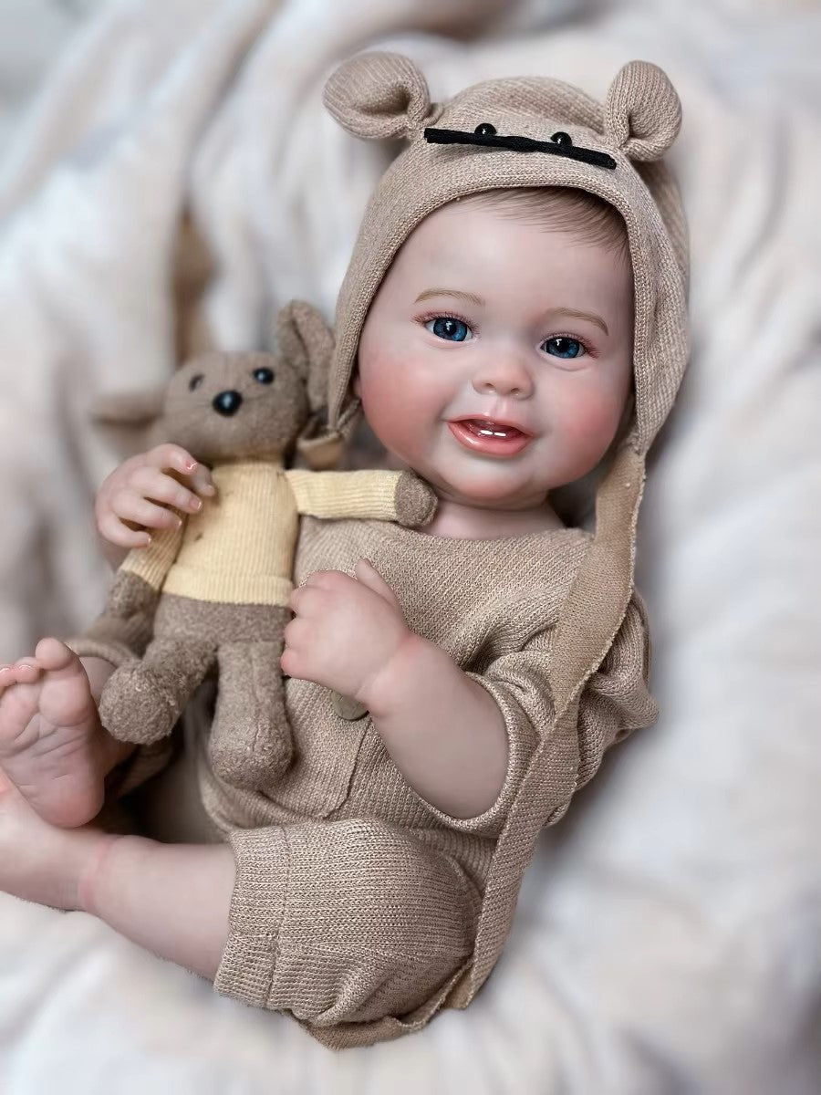reborn baby kluk usmívající se novorozenec 18 palců panenka