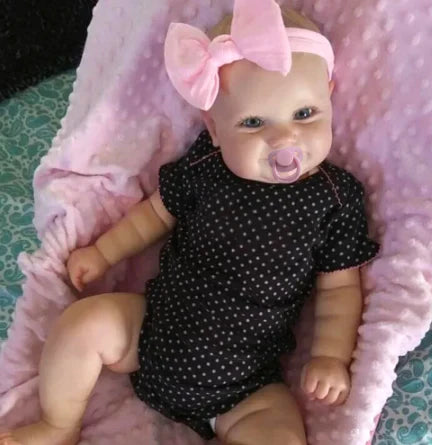 Reborn Baby Doll Maddiey Usmívající se dívka s viditelnými žilkami